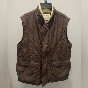 Orvis Mens Loch Leven Brown Corduroy Collar Vest
